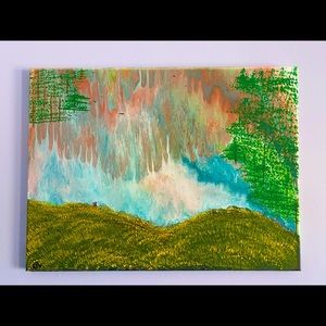 “Oh Crap” Mixed media painting!